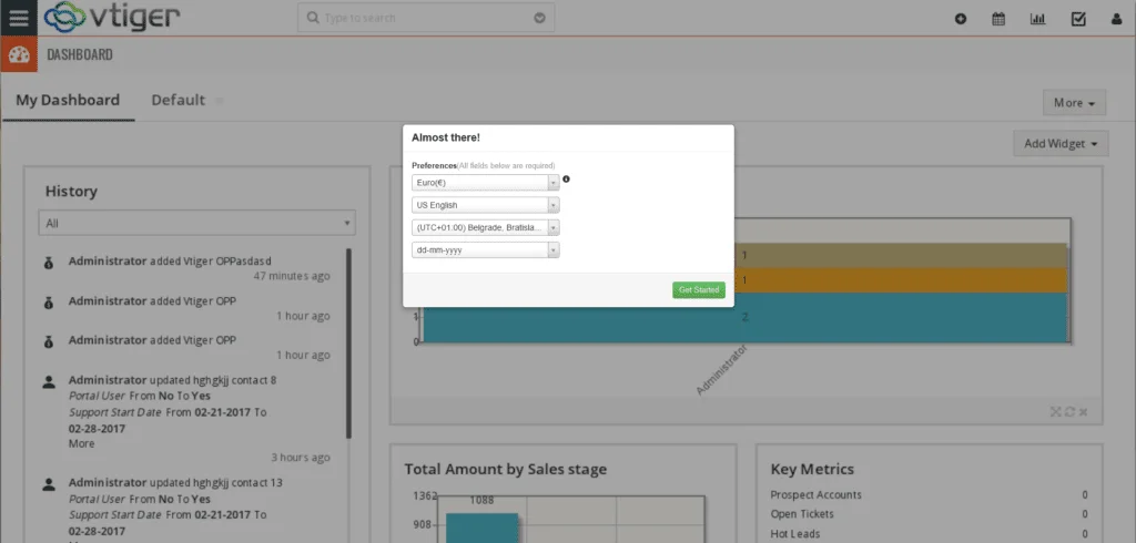 Installed CRM last step
