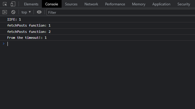 checking how many times function was called with javascript console count method