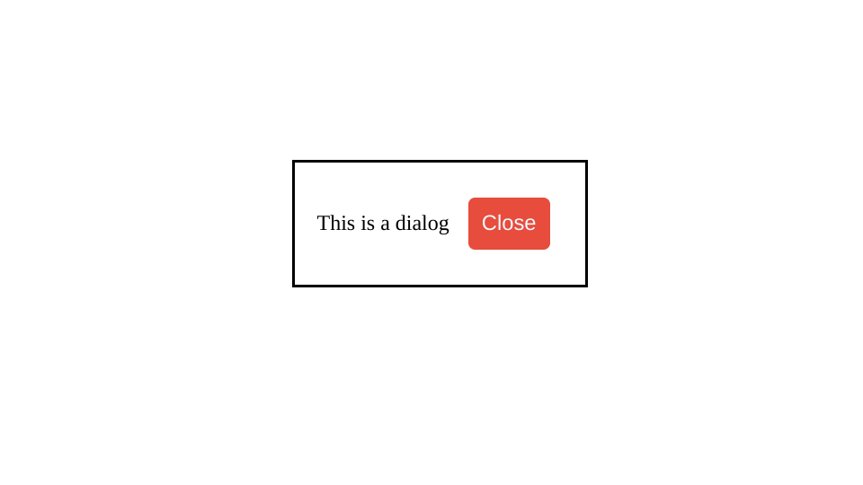 Simple example of the html dialog