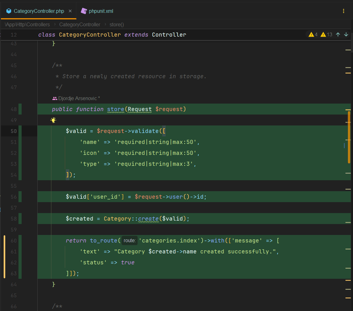 CodeCoverage in PHP storm